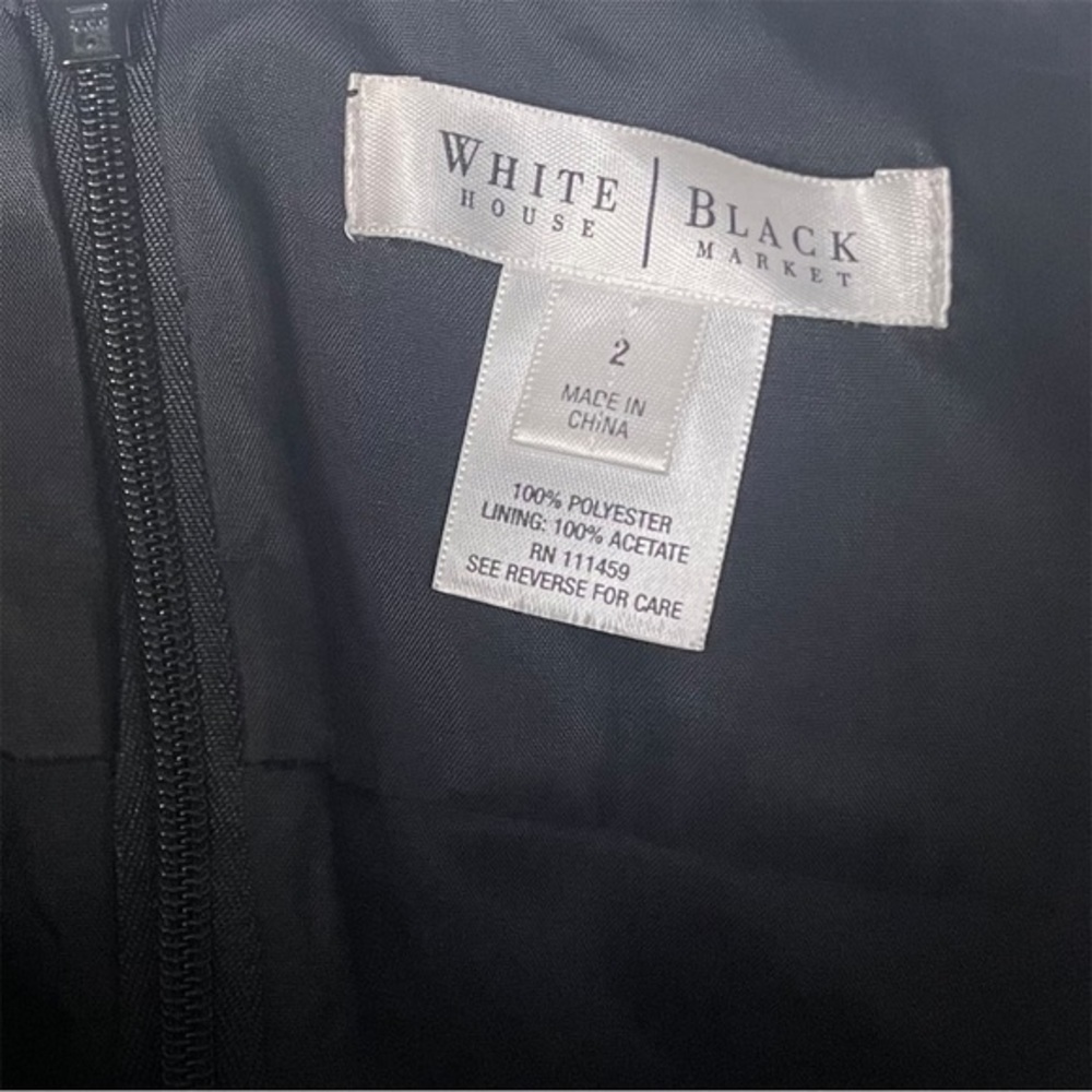 White House Black Market strapless black dress size 2 - Picture 3 of 3